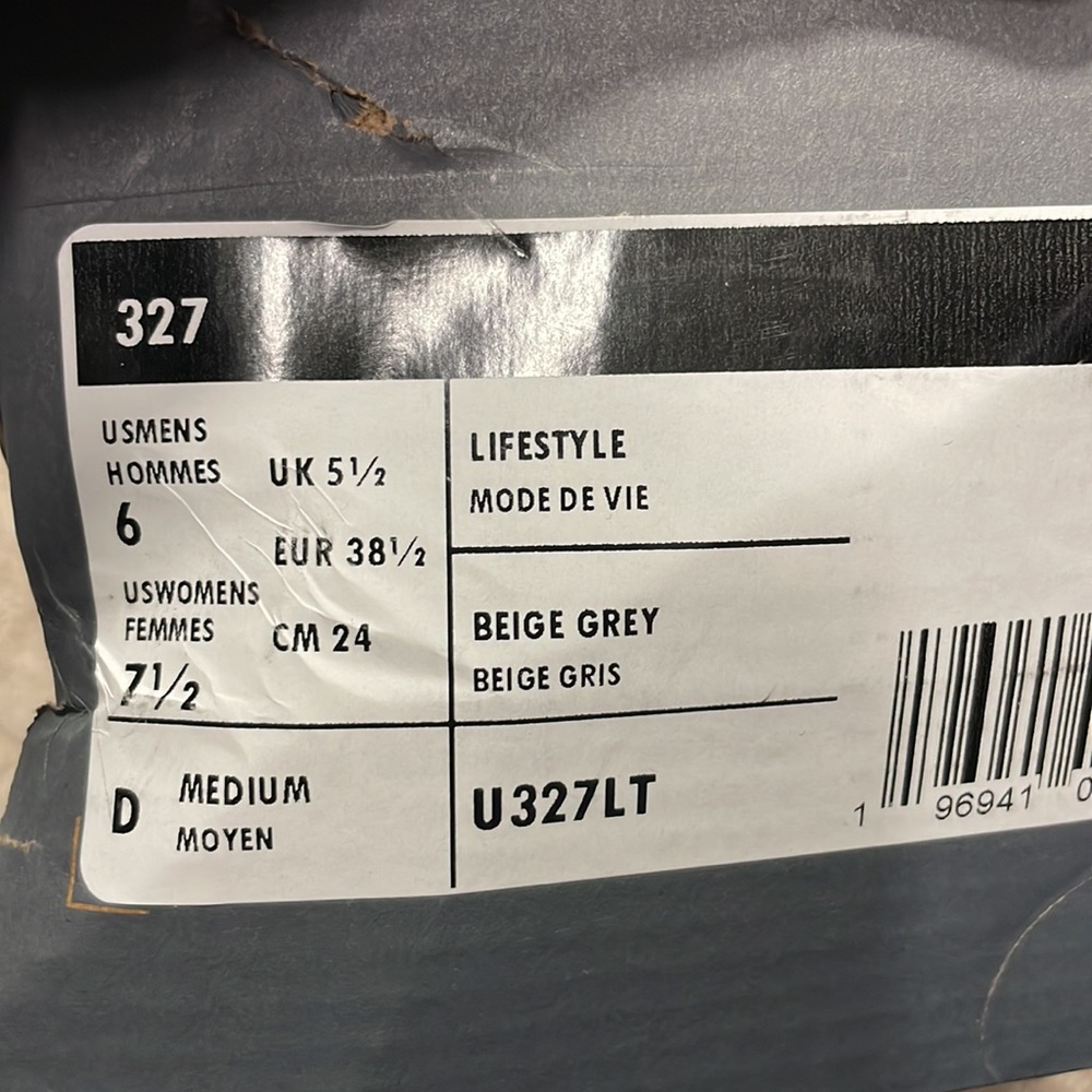 New Balance 327 Moonbeam with Shadow Grey U327LT - Picture 9 of 10